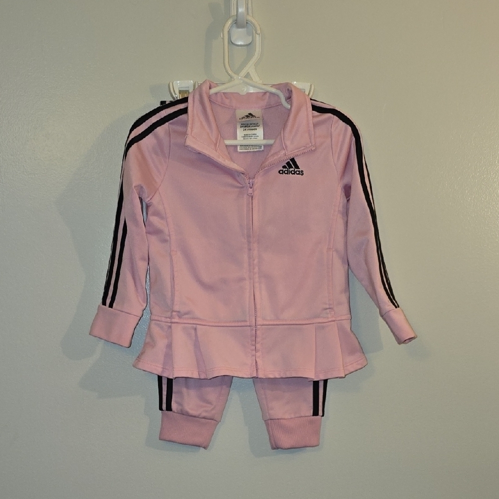 Adidas Kids Pink Set with Black Accents LOT-R1